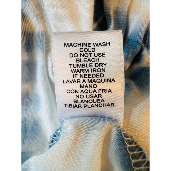 2/$25 MOD Tie-Dye Medium Sleeveless Deep Plunge V neck Rayon & Spandex Blue & Wh - Picture 9 of 12